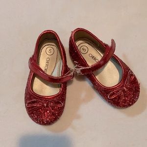 Red sparkly shoes